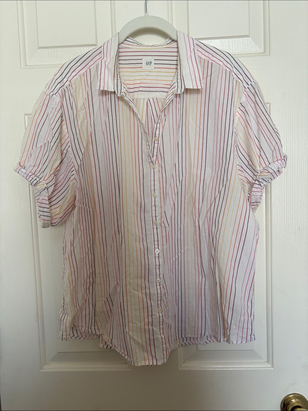 Gap Multicolor Stripe Button Down 100% Cotton